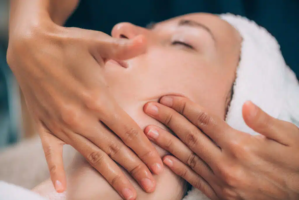 Facial treatment in Phuket: Relaxing facial massage for skin rejuvenation at a luxury spa.