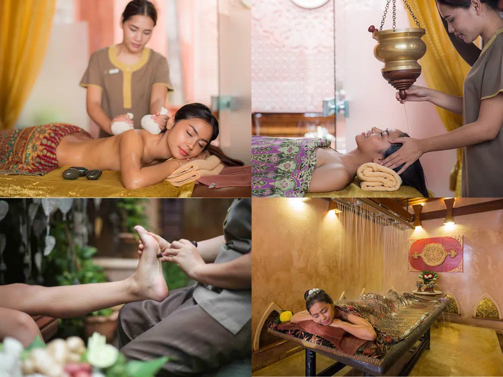 Types of massage in Phuket at Apsara Spa, including Thai massage and wellness treatments