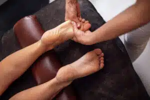 foot reflexology in Phuket: Foot reflexology massage for relaxation.